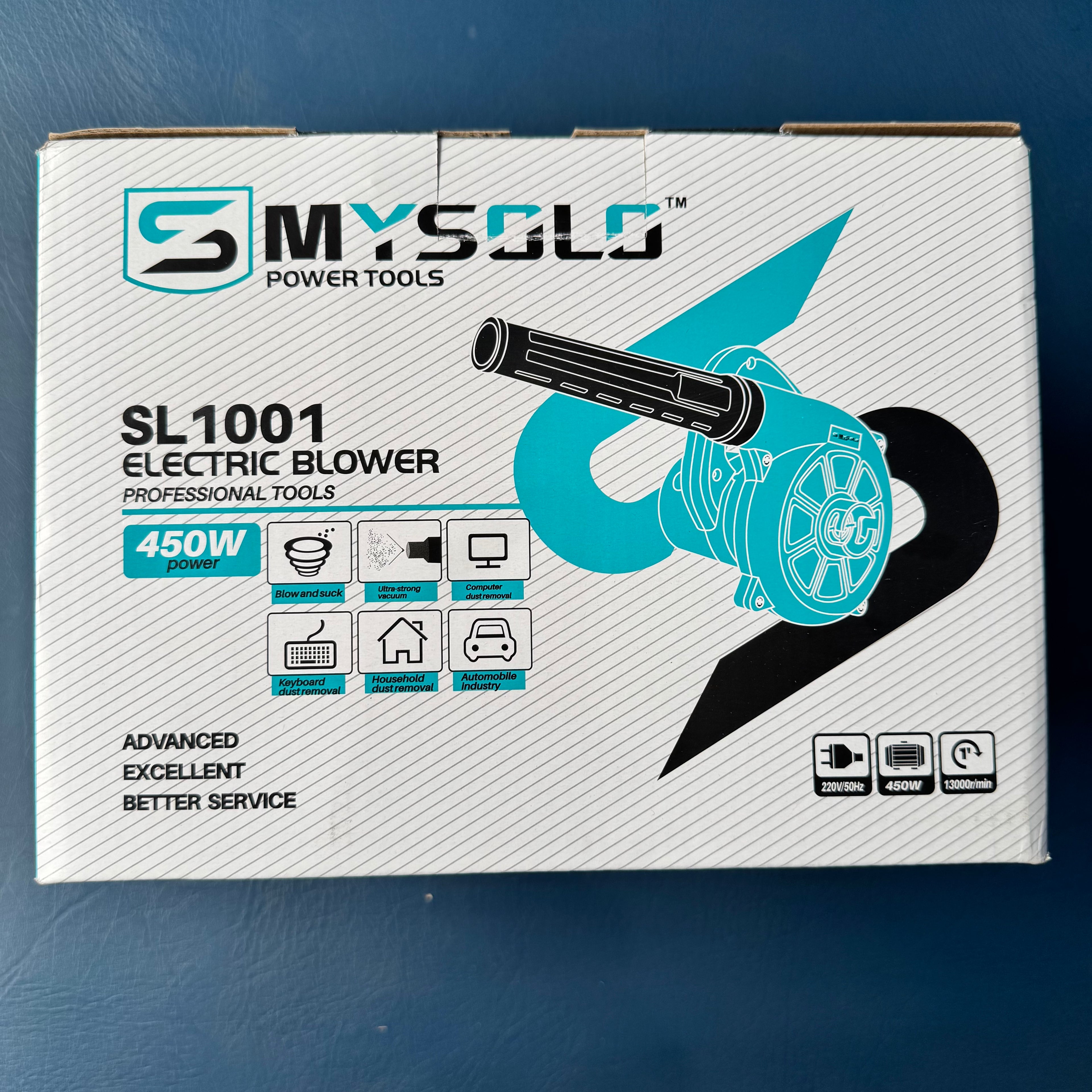 MYSOLO SL1001 Electric Blower 450W, Efficient and Lightweight for Quick Cleaning