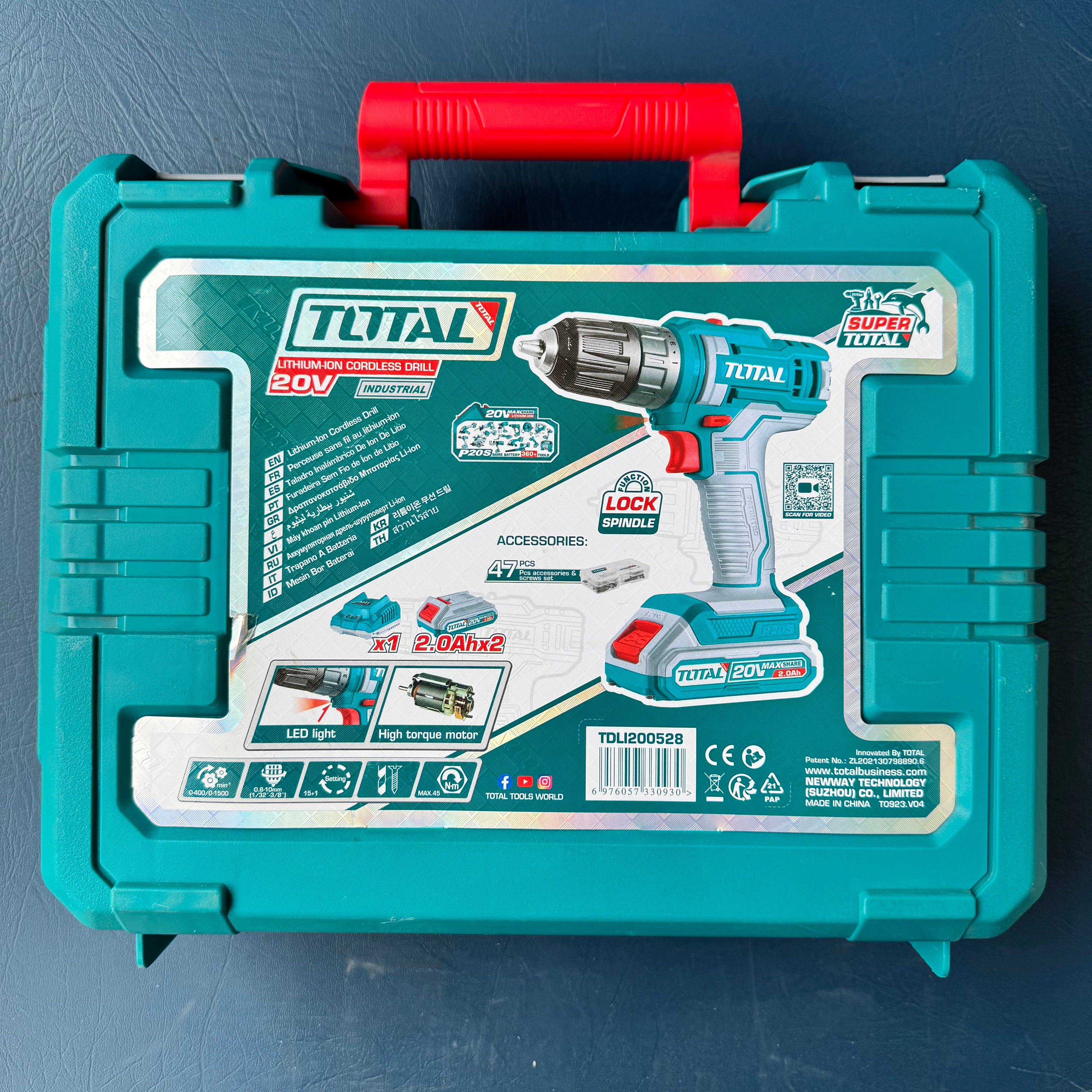 Total Lithium-ion cordless drill 20V TDLI20028