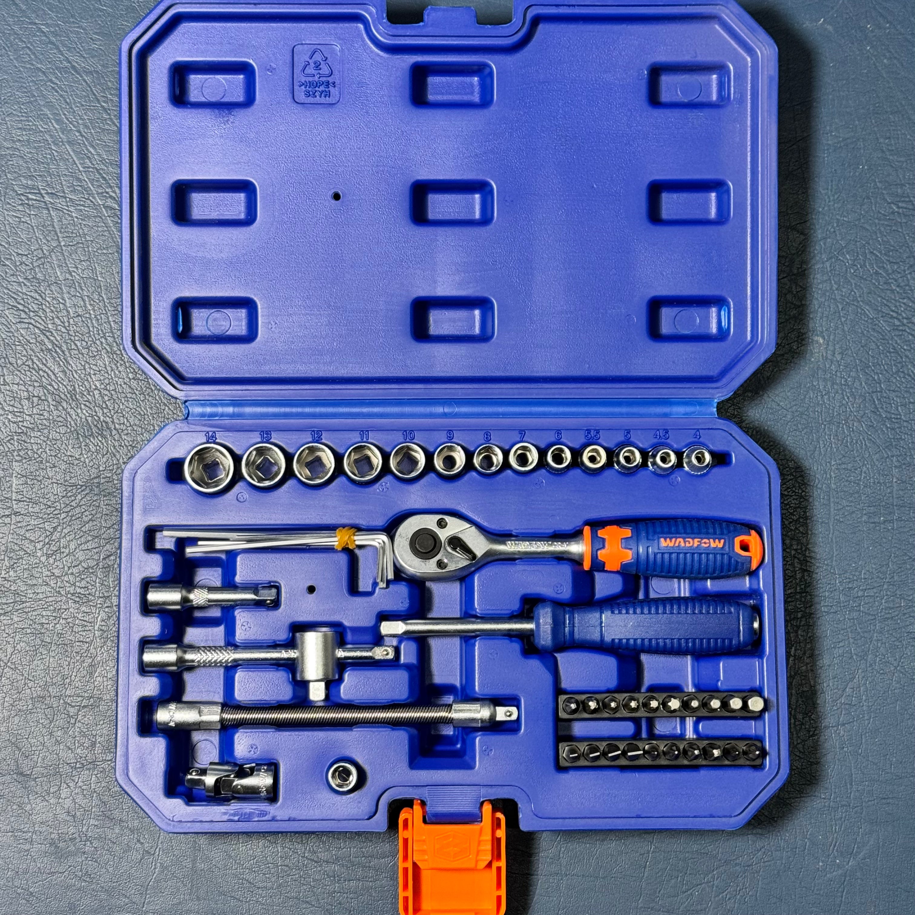 WADFOW 45 Pcs 1/4" socket set WST4D45