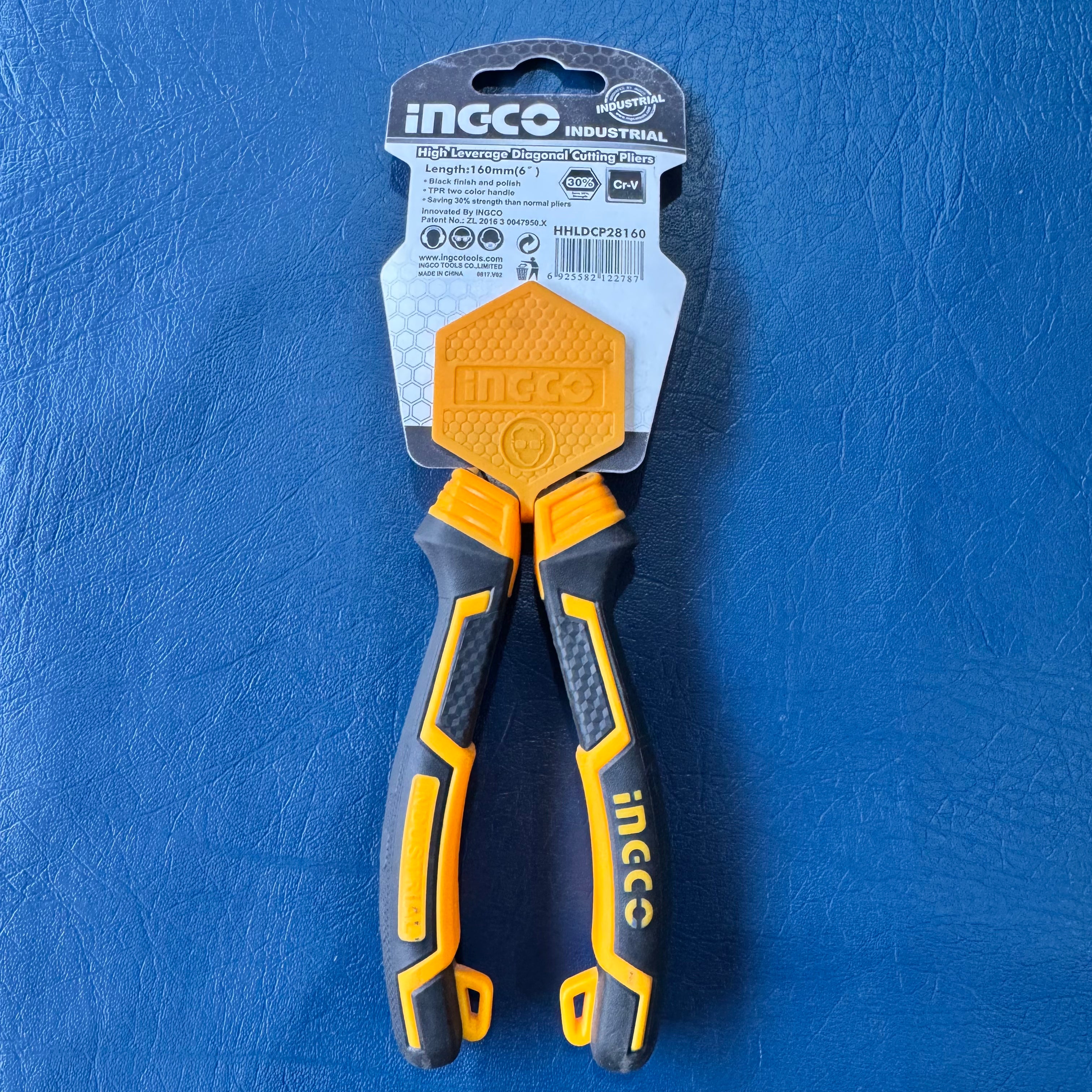 Ingco High leverage diagonal cutting pliers 160mm HHLDCP28160