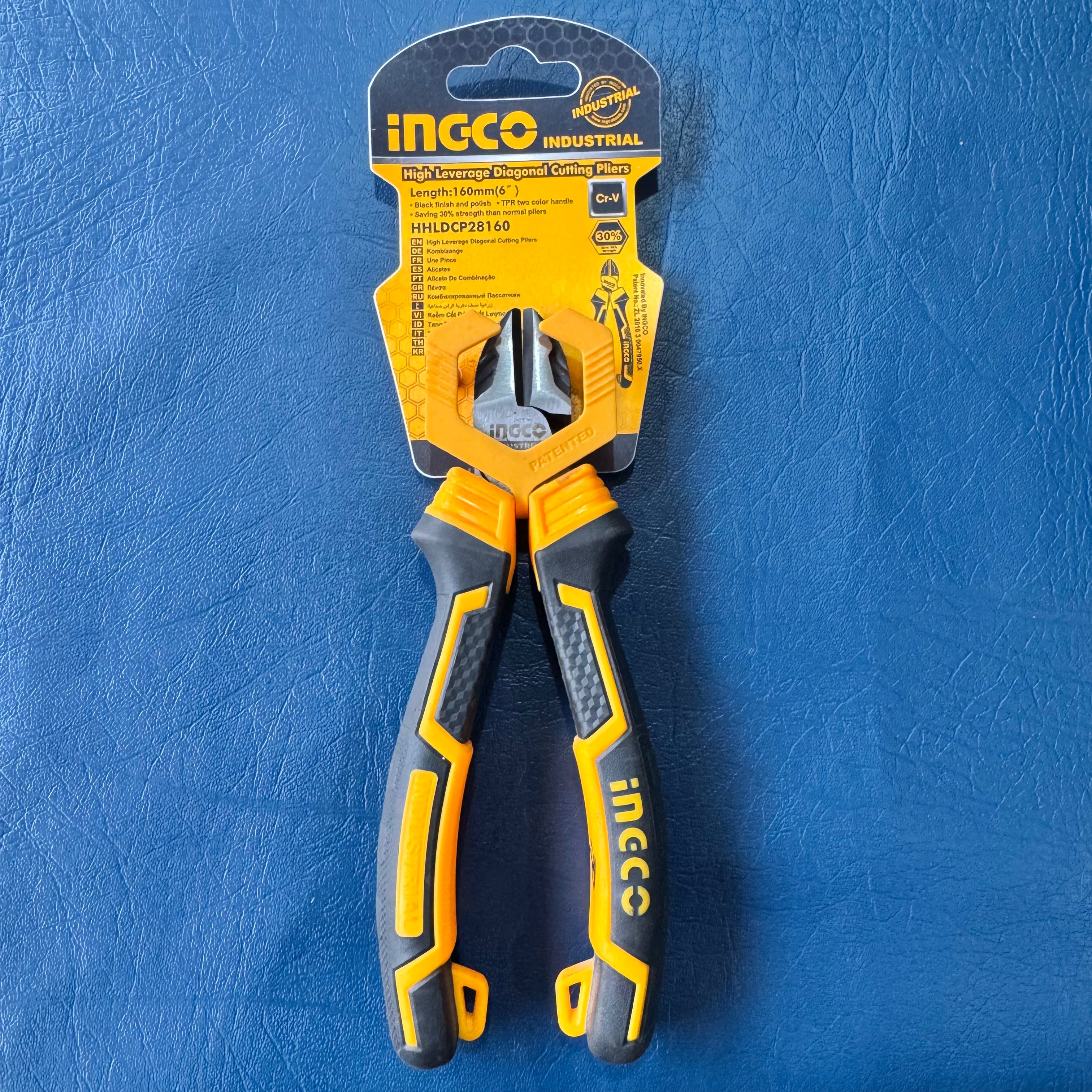 Ingco High leverage diagonal cutting pliers 160mm HHLDCP28160