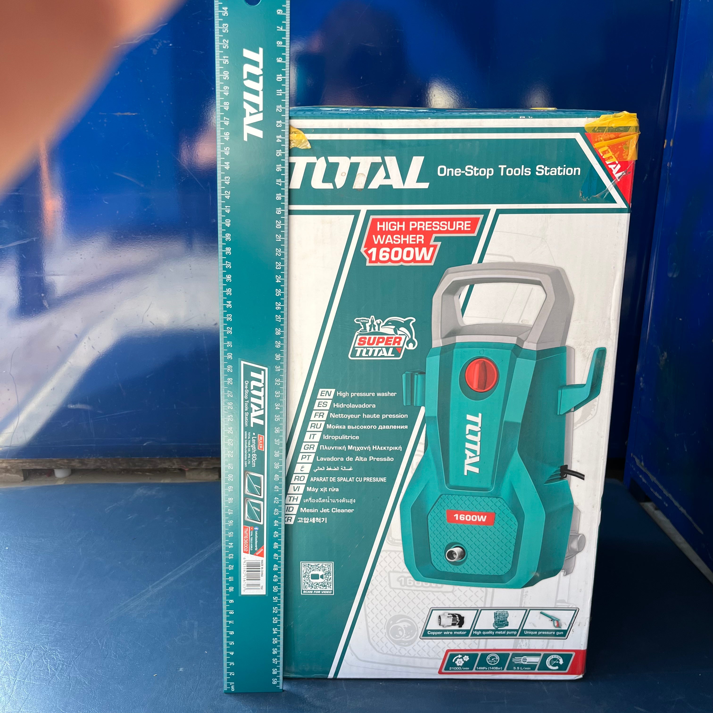 TOTAL HIGH PRESSURE WASHER 1600W 140 BAR