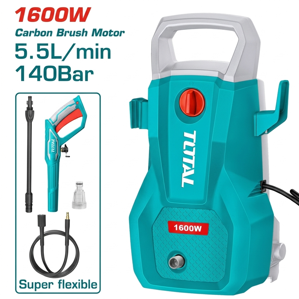 TOTAL HIGH PRESSURE WASHER 1600W 140 BAR