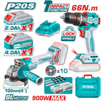 TOTAL 20V LITHIUM-ION CORDLESS 2-PCS COMBO KIT TCKLI2027310