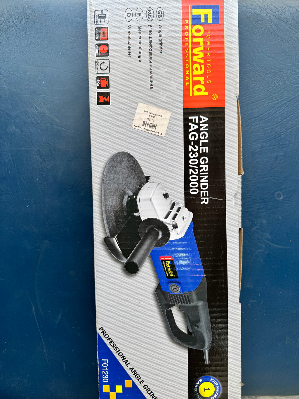 Forward 230mm Angle Grinder, Heavy Duty Large Cutting and Grinding Power