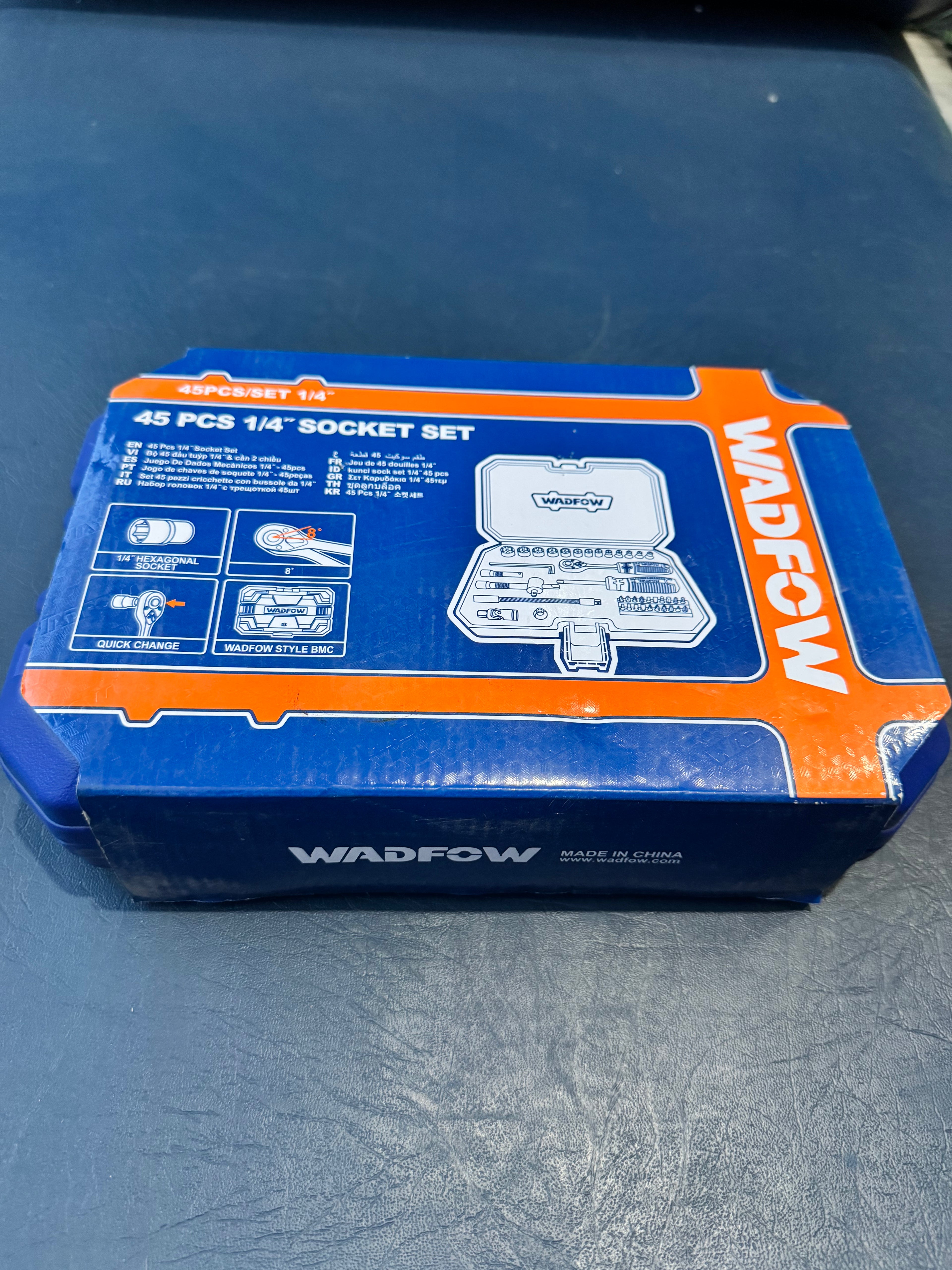 WADFOW 45 Pcs 1/4" socket set WST4D45