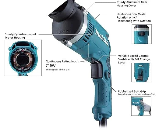 Makita HP1630 Impact Drill | 13mm Chuck | 430W Copper Motor | Variable Speed