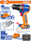 Compact brushless cordless impact drill | 20V | 52Nm | WCDP5281