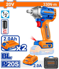 Cordless impact wrench Brushless motor | 20V | 1/2" | 330Nm | WCD1B33