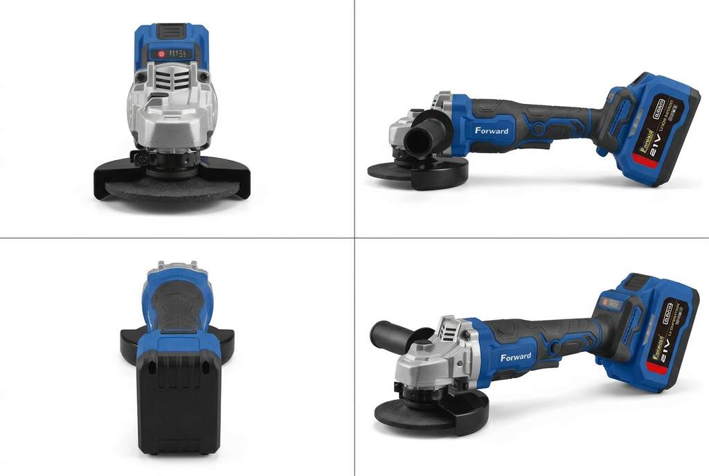 Forward 21V Brushless Angle Grinder | Copper Lifetime Warranty | 15 Cell Dual Battery