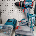 Total 66NM cordless impact drill with 2 batteries and 1 charger